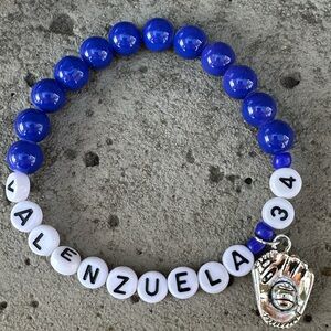 Dodgers Fernando Valenzuela Handmade beaded bracelet